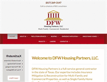 Tablet Screenshot of dfwhousingpartners.net